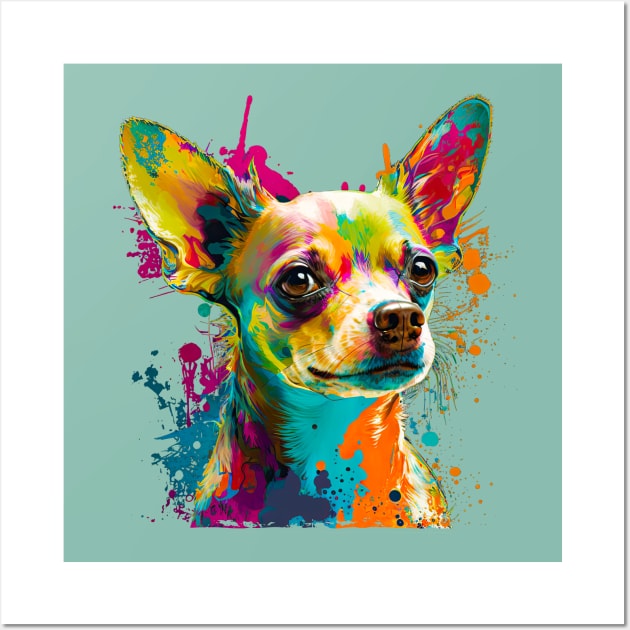 Retro Pop art Chihuahua Breed Art Wall Art by RuftupDesigns